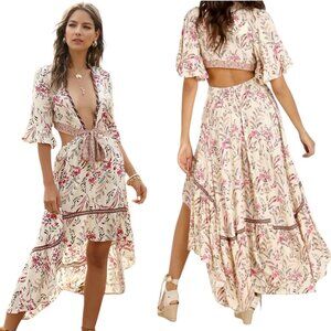 Gorgeous Asymmetrical Boutique Dress, size medium